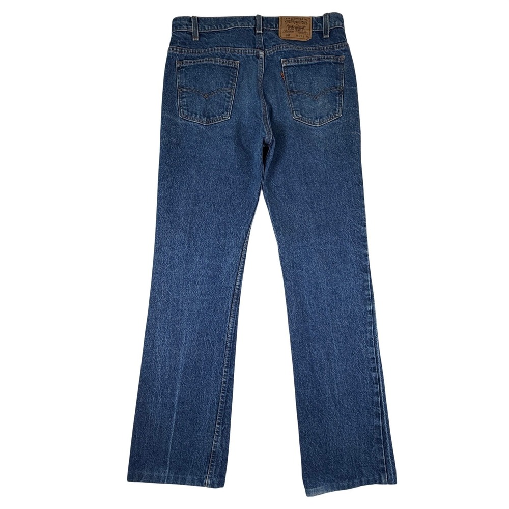 Vintage Levis 517 Orange Tab Bootcut Jeans Mens 34x36 Blue Denim Made in USA 90s